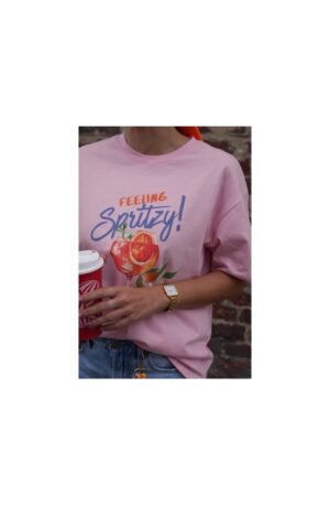 Γυναικείο oversized t-shirt με τύπωμα spitzy